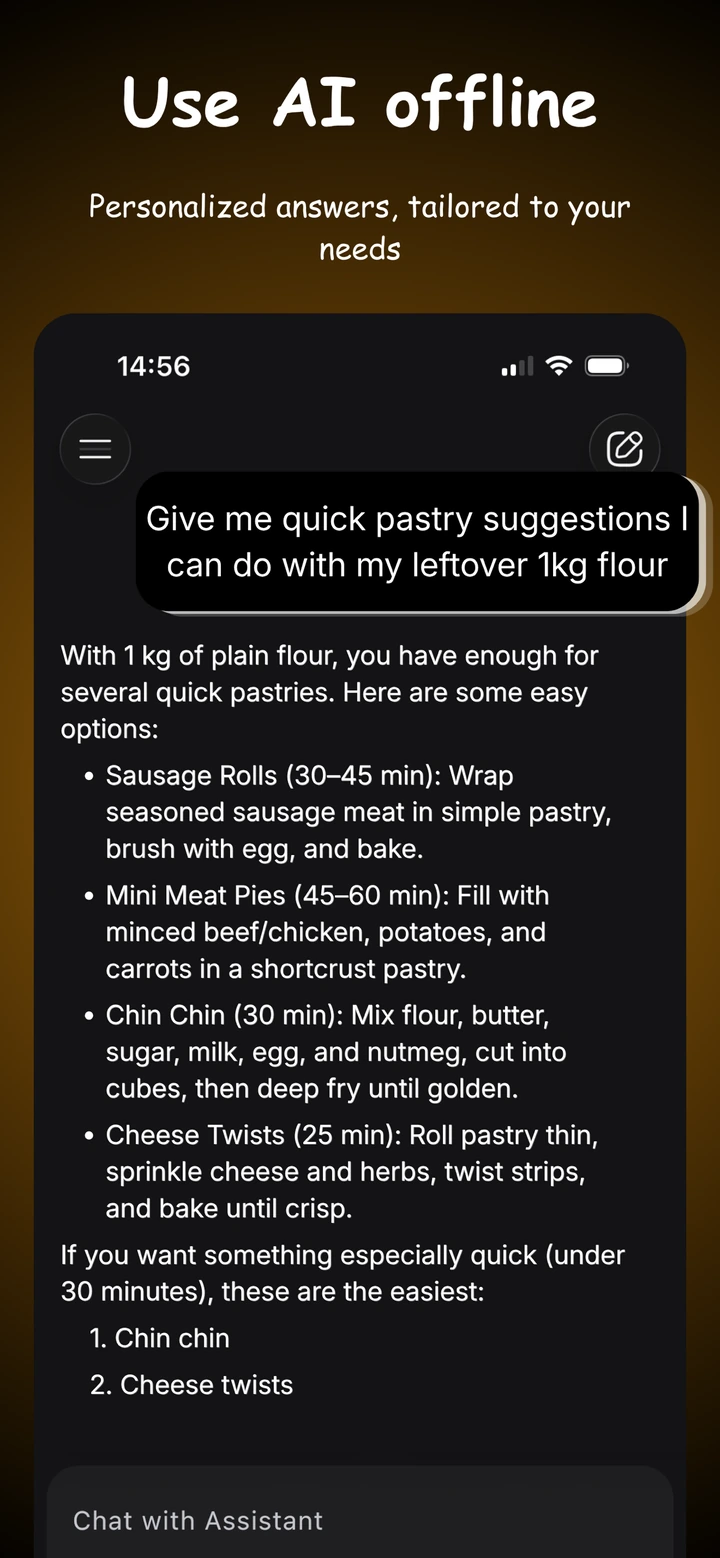 Local AI app screenshot 2